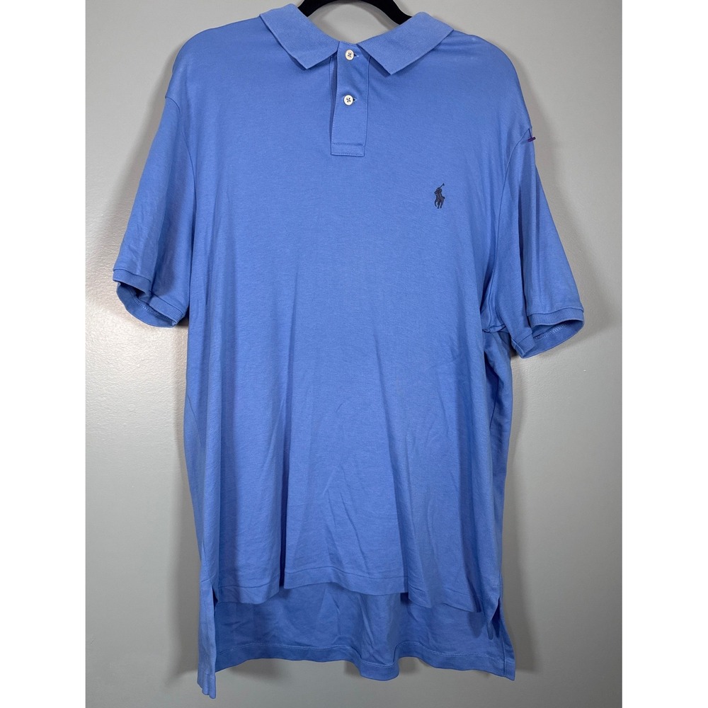 Ralph Lauren Polo Mens Classic Fit‎ Blue Short Sleeve Polo Shirt XXL TTG